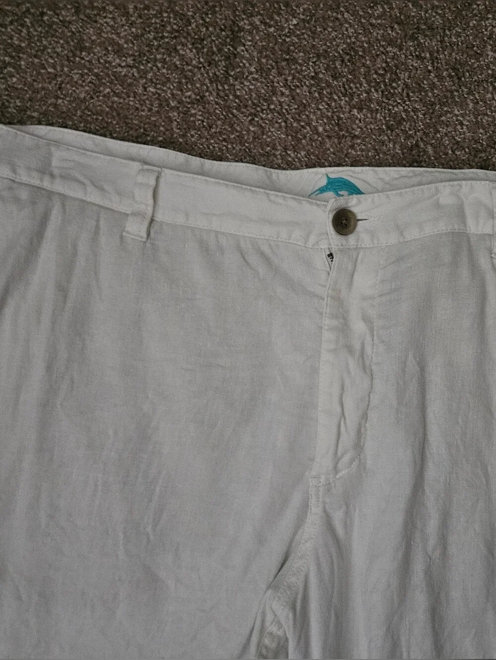 TOMMY BAHAMA White Beach Coast Stretch Linen 9